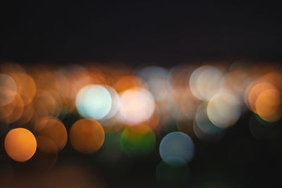 Defocused lights at night