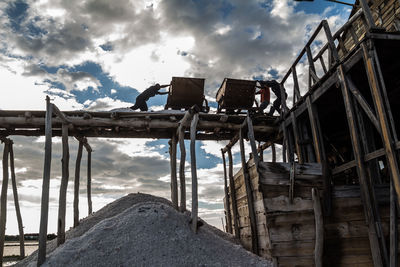 Low angle view of built structure against sky