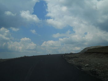 Scenic view of landscape against cloudy sky