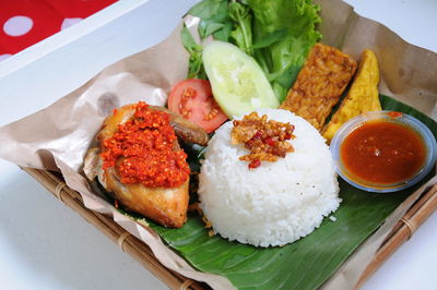 Close-up of food in plate