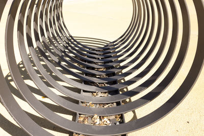 Close-up of spiral staircase