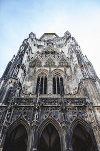 Low angle view of historical building against sky