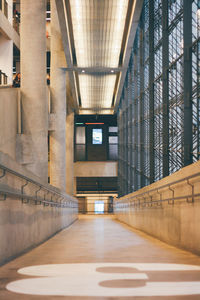 Empty corridor of building