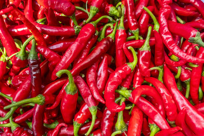 Full frame shot of red chili peppers
