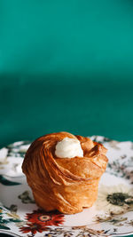 Close-up of dessert on table