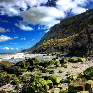 Rock formations in sea