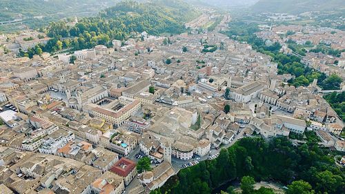 High angle view of cityscape