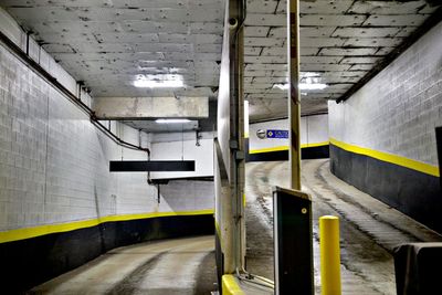 High angle view of subway station