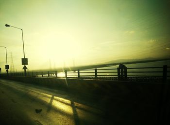 Silhouette of people at sunset