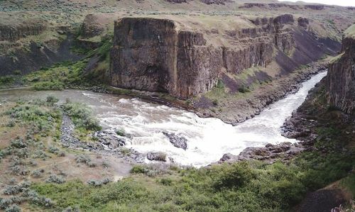 River flowing through rocks