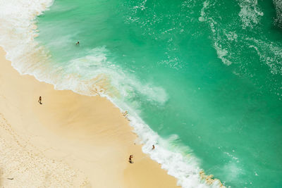 High angle view of beach