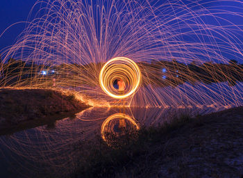 Light painting at night