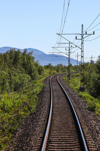 Railroad tracks against sky