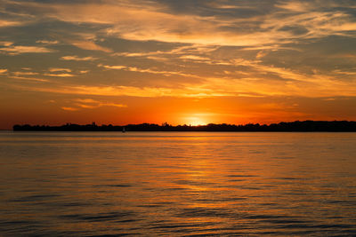 Sunset at lake constance, bavaria germany.