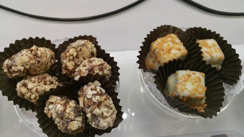 High angle view of sushi in plate