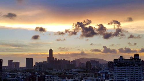 Cityscape at sunset