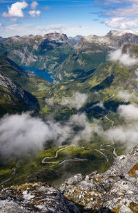 View towards geiranger from dalsnibba, norway