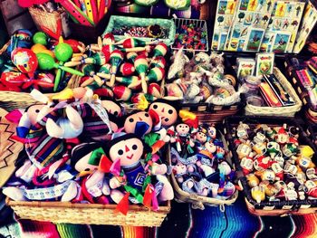 Full frame shot of colorful shop for sale