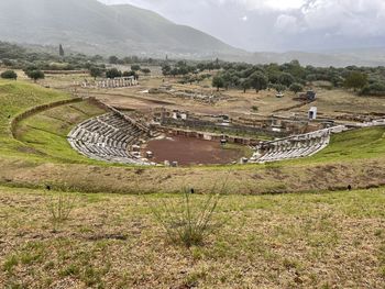 Greek ancient amphitheater in messene