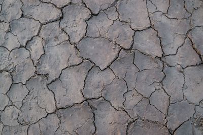 Full frame shot of cracked land
