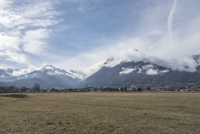 Scenic view of landscape against sky