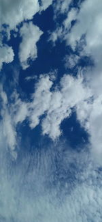 Low angle view of clouds in sky