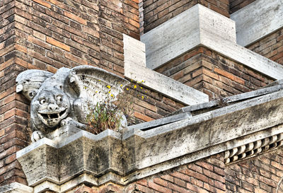 Close-up of carving on wall