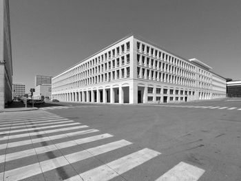 View of building in city against clear sky