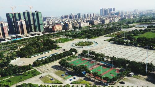 Aerial view of city