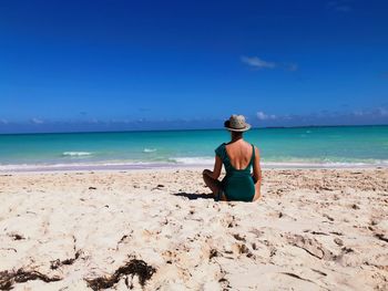 A girl admiring the caribbean