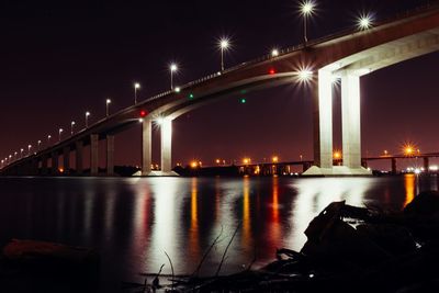 Illuminated built structure at night