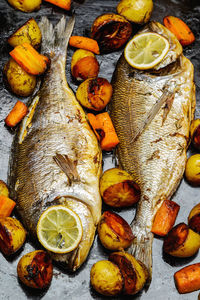 Close-up of food on table