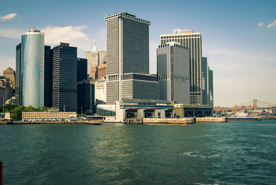 Modern cityscape against sky