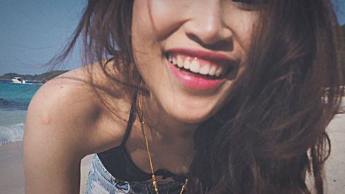 Close-up portrait of young woman