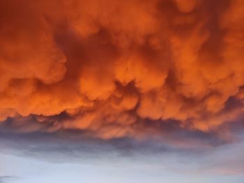 Scenic view of dramatic sky during sunset