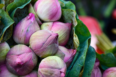 Close-up of vegetables for sale at market stall