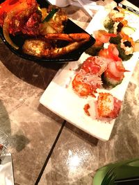 Close-up of served food