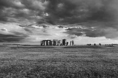 Sunset in stonehenge, wiltshire, england