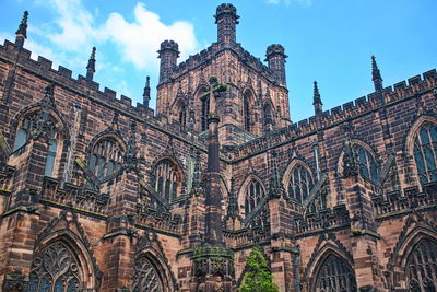 Low angle view of historical building against sky