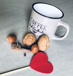 Coffee cup on table