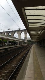 View of railroad station platform