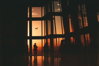 View of trees at sunset