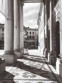 Colonnade of building