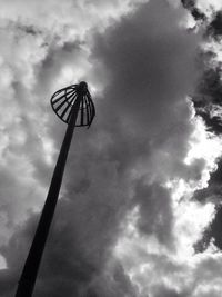 Low angle view of basketball hoop against sky