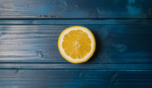 High angle view of fruit on table