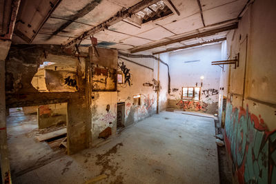 Interior of abandoned building