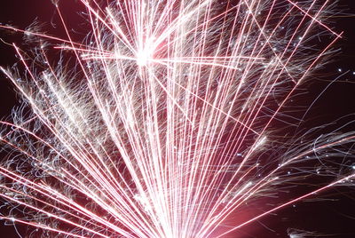 Low angle view of firework display