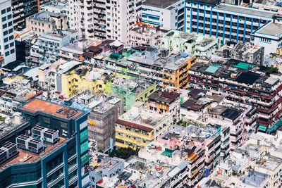 High angle view of city