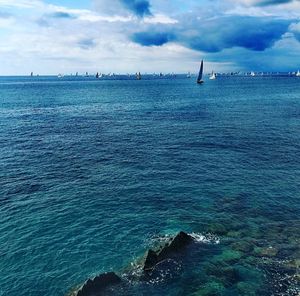 Scenic view of sea against sky