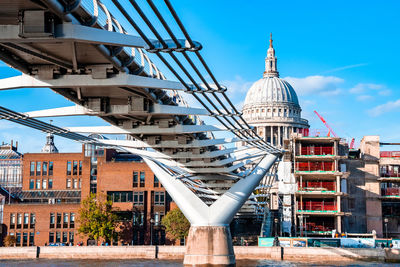 Millennium bridge and st. paul's cathedral in london